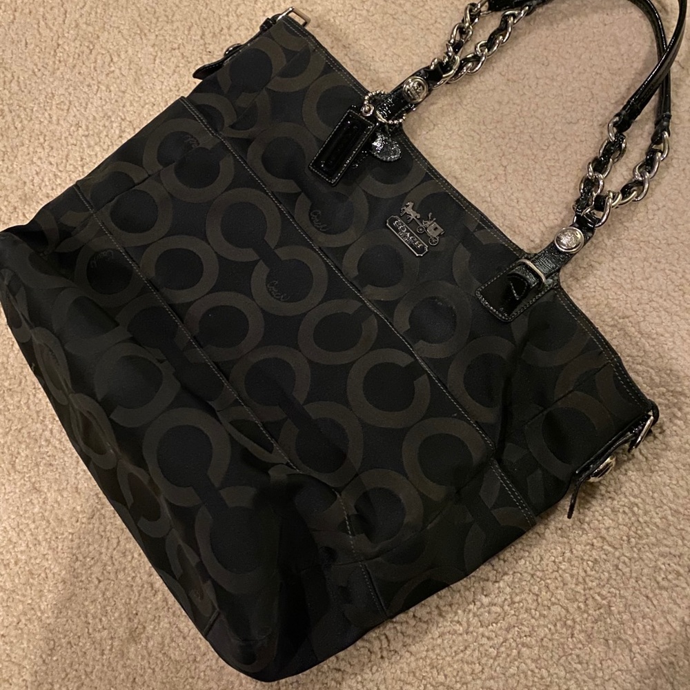 Coach Black Signature Handbag